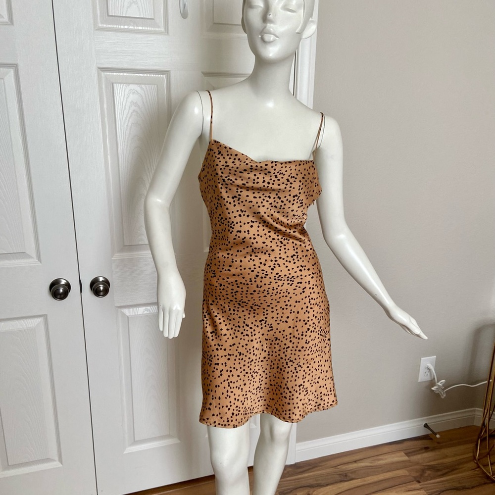 Paper Moon Cheetah Animal Print Slip Dress Size Medium